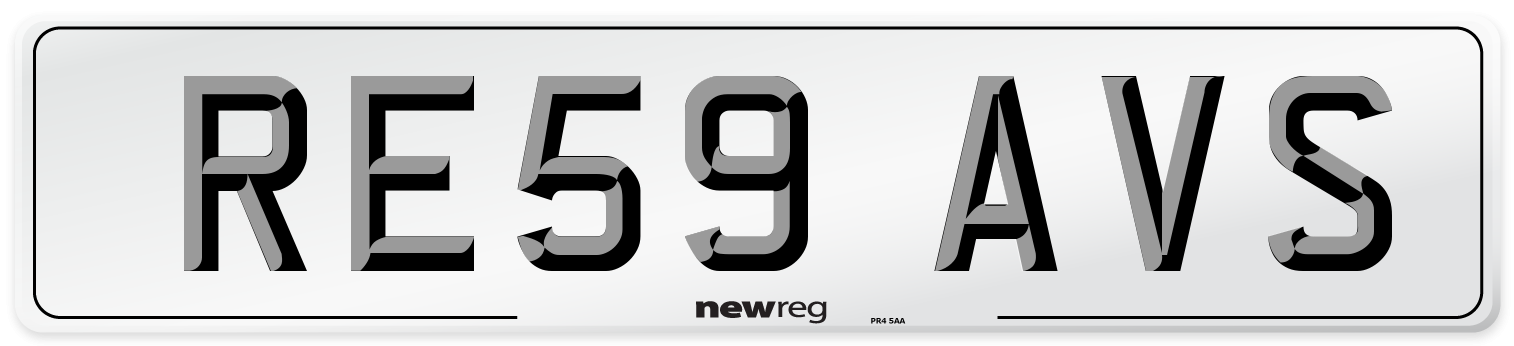 RE59 AVS Number Plate from New Reg